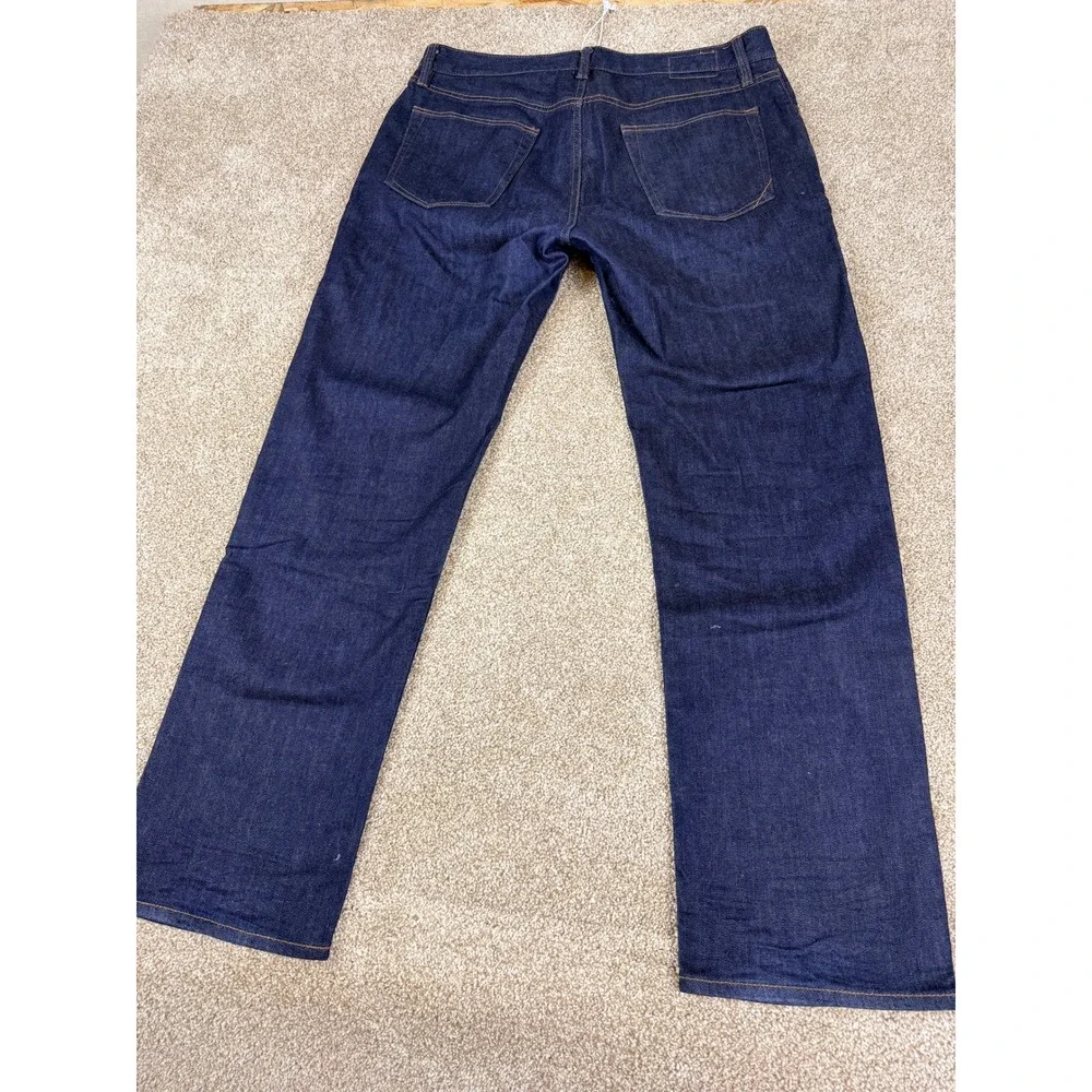 Banana Republic Mens Straight Leg Dark Indigo Wash Stretch‎ Jeans 34W 30L 34x30